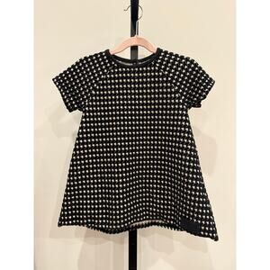 Authentic Baby Dior Houndstooth Short Sleeve Dress - 36M